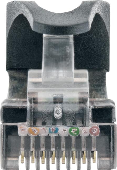 Actual product image Schwaiger CKB6010 053 Network cable 1 m Cat6 SF/UTP (S-FTP) Black (SF/UTP, CAT6, 1 m)