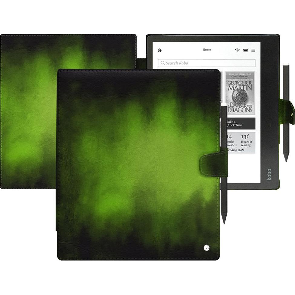 Thumbnail - Noreve Lederschutzhülle horizontal (Kobo Elipsa 2E), Tablet Hülle, Grün