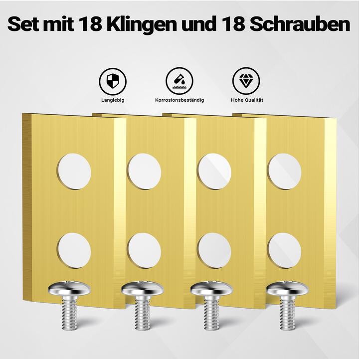 Produktbild Wiltec Rasenroboter Messer Set Titan V2 35x18mm 18 Stück Mähroboter Rasenmäher (Mähroboter, Rasenmäher Messer + Ersatzmesser Gartenmaschinen)