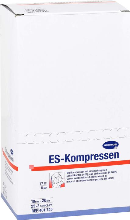 Actual product image Hartmann ES compresses sterile 10 cm x 20 cm, 50 pcs. compresses
