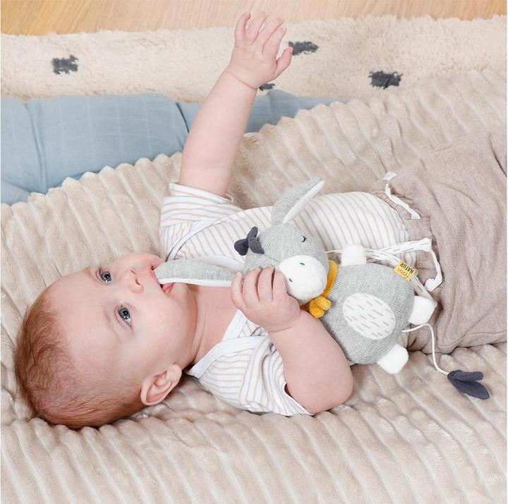 Actual product image Fehn Mini musical clock donkey NATURE