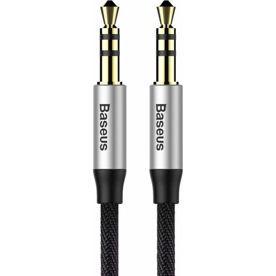 Baseus - Audio Cable M30 (A10329800117-Z1/CAM30-BS1) - Jack to Jack, 1.5m - Black (1.50 m, Connettore da 3,5 mm (AUX)), Cavo audio