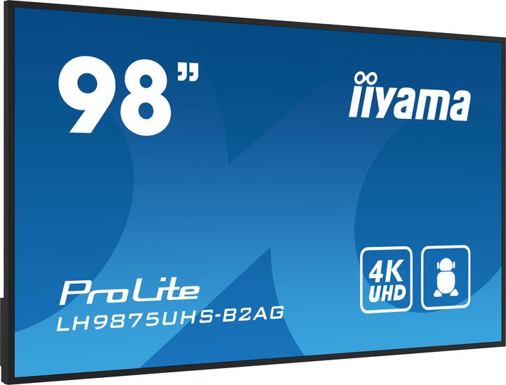 Actual product image iiyama 247.7cm(97,5") LH9875UHS-B2AG 16:9 3xHDMI+DP+DVI 4K (freight forwarding) (3840 x 2160 Pixels, 97.50")