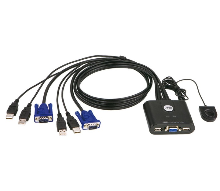 Actual product image Aten CS22U, 2-Port KVM Switch, USB, VGA