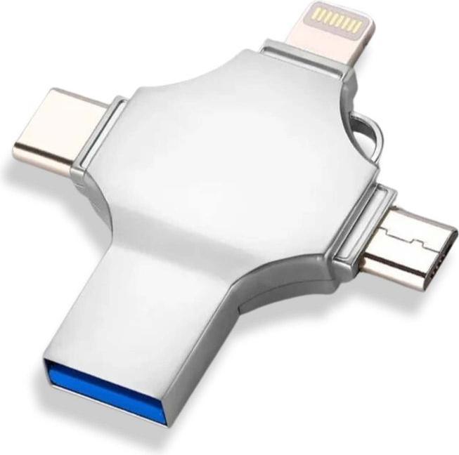 Produktbild Hermex 4-in-1 USB-Stick Lightning-Stick Datenstick Flash-Laufwerk USB-Drive (64 GB, USB-C)