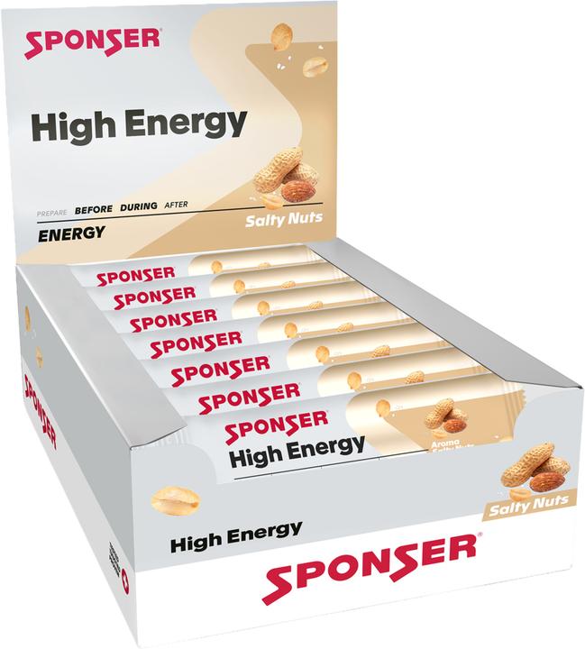 Actual product image Sponser high energy bar (30 pcs., 1350 g)