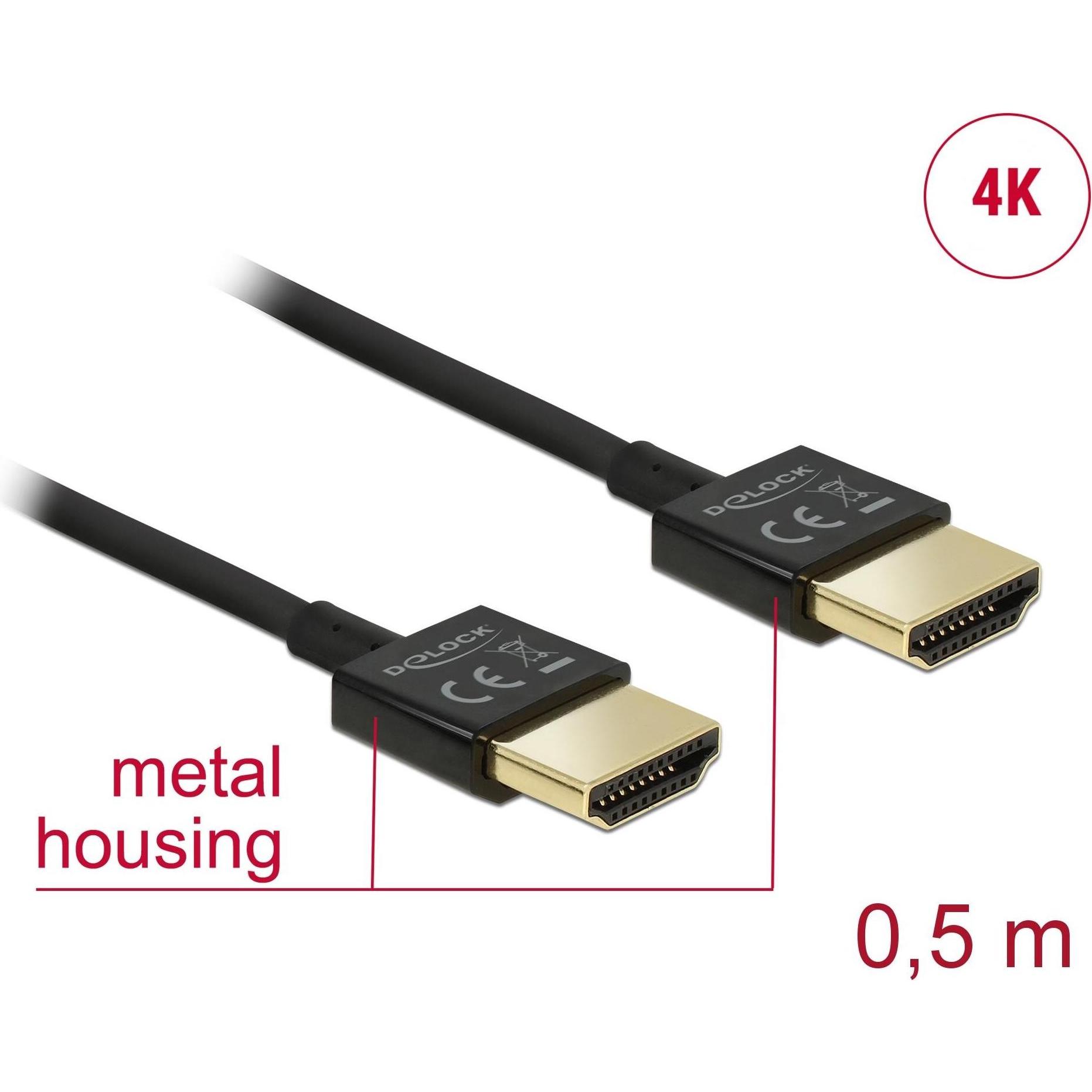 Thumbnail - Delock HDMI (Typ A) — HDMI (Typ A) (0.50 m, HDMI), Video Kabel