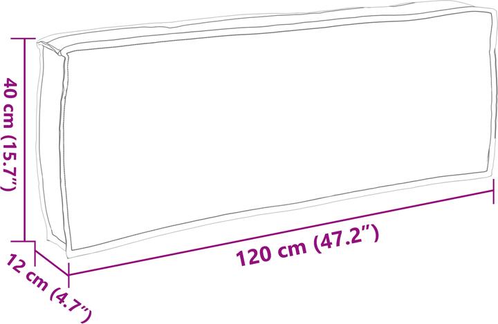 Image du produit vidaXL Coussins de canapé (120 x 40 x 12 cm)