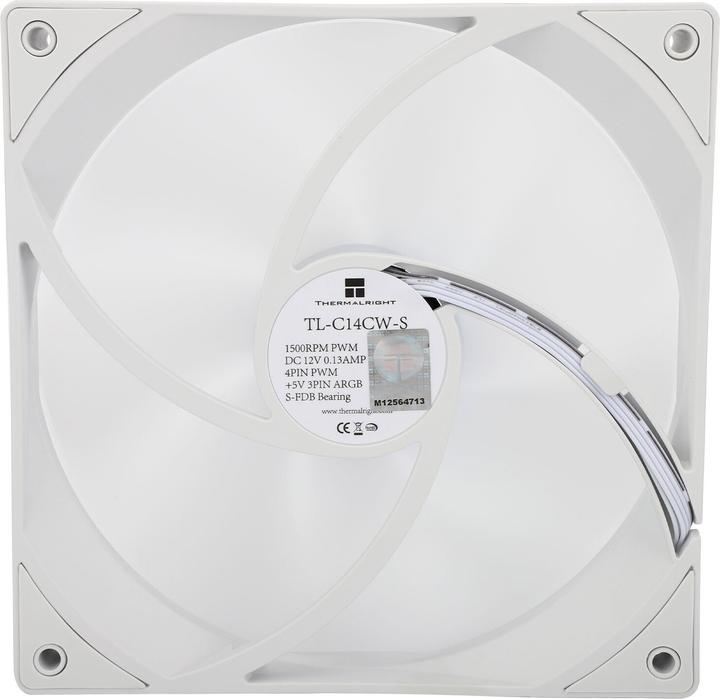 Actual product image Thermalright TL-C14CW-S computer cooling system Computer case Fan Black 1 pc(s) (140 mm, 1x)