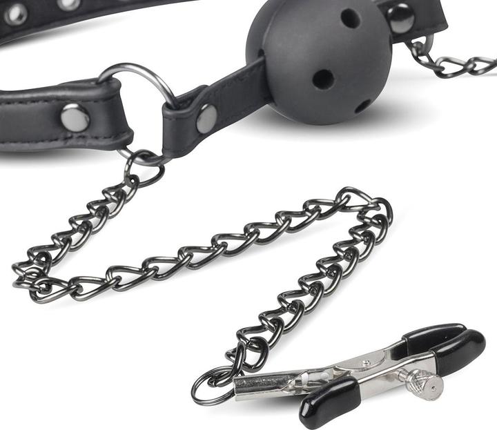 Productafbeelding Easytoys Mundknebel mit Nippelklemmen