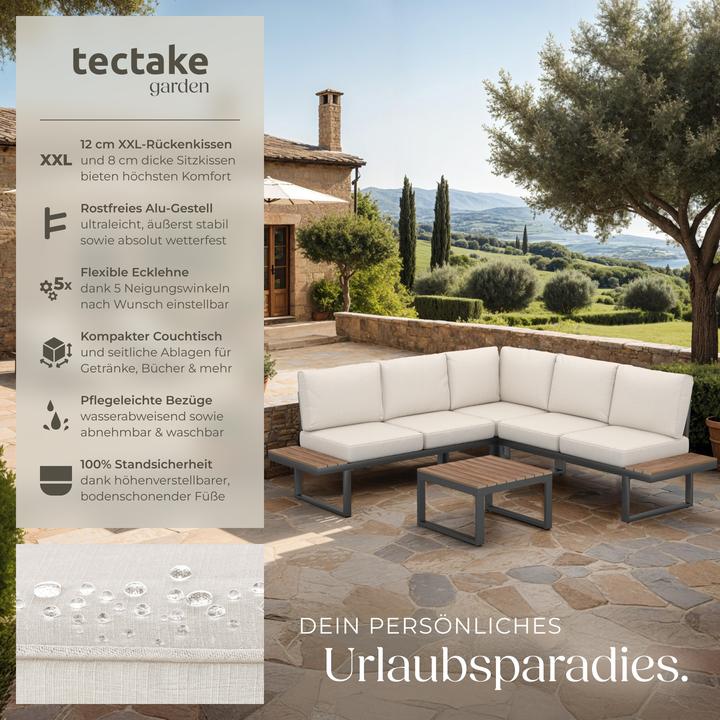 Image du produit tectake Garten-Lounge-Set Eliar, 4-teilig, mit Aluminiumgestell