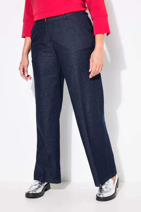 Actual product image Ulla Popken Front Crease Wide Leg Jeans (26)