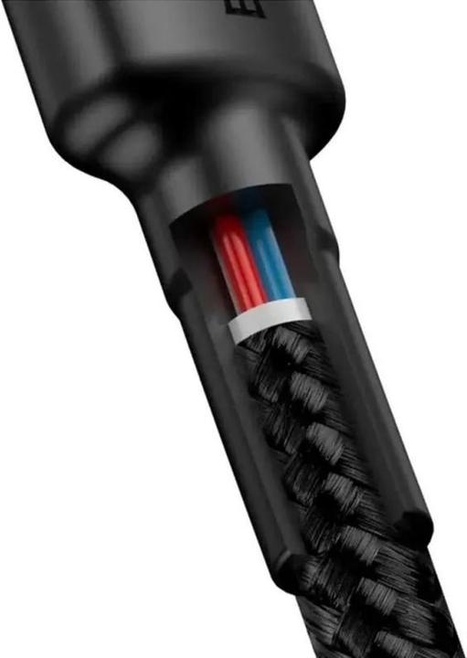 Image du produit Baseus - (3 pack) Data Cable Cafule (E0418501) - USB-C to USB-C, 60W, 2m - Black / Grey (2 m, 60 W)