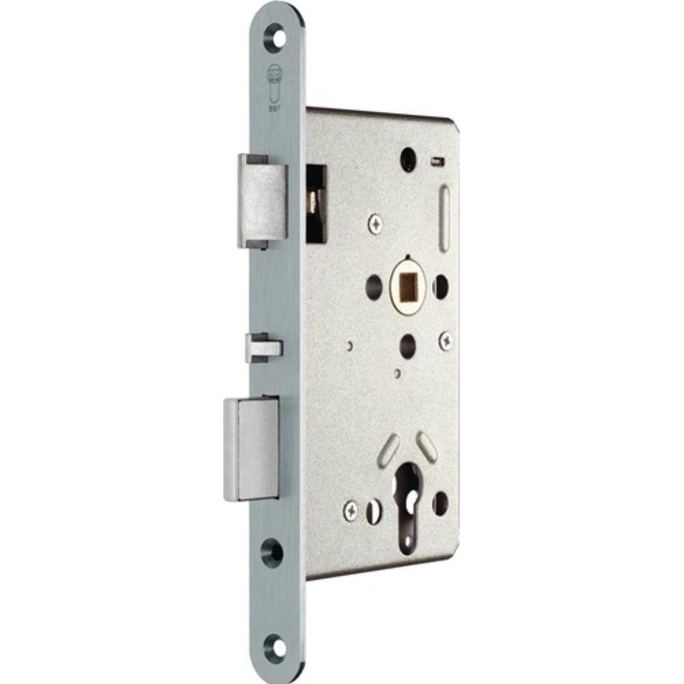 SSF, Türschloss + Schliesszylinder, Panik-Einsteckschloss Serie 21 APK Panik-Funktion E abgerundet 24/65/72/8 mm DIN rec...