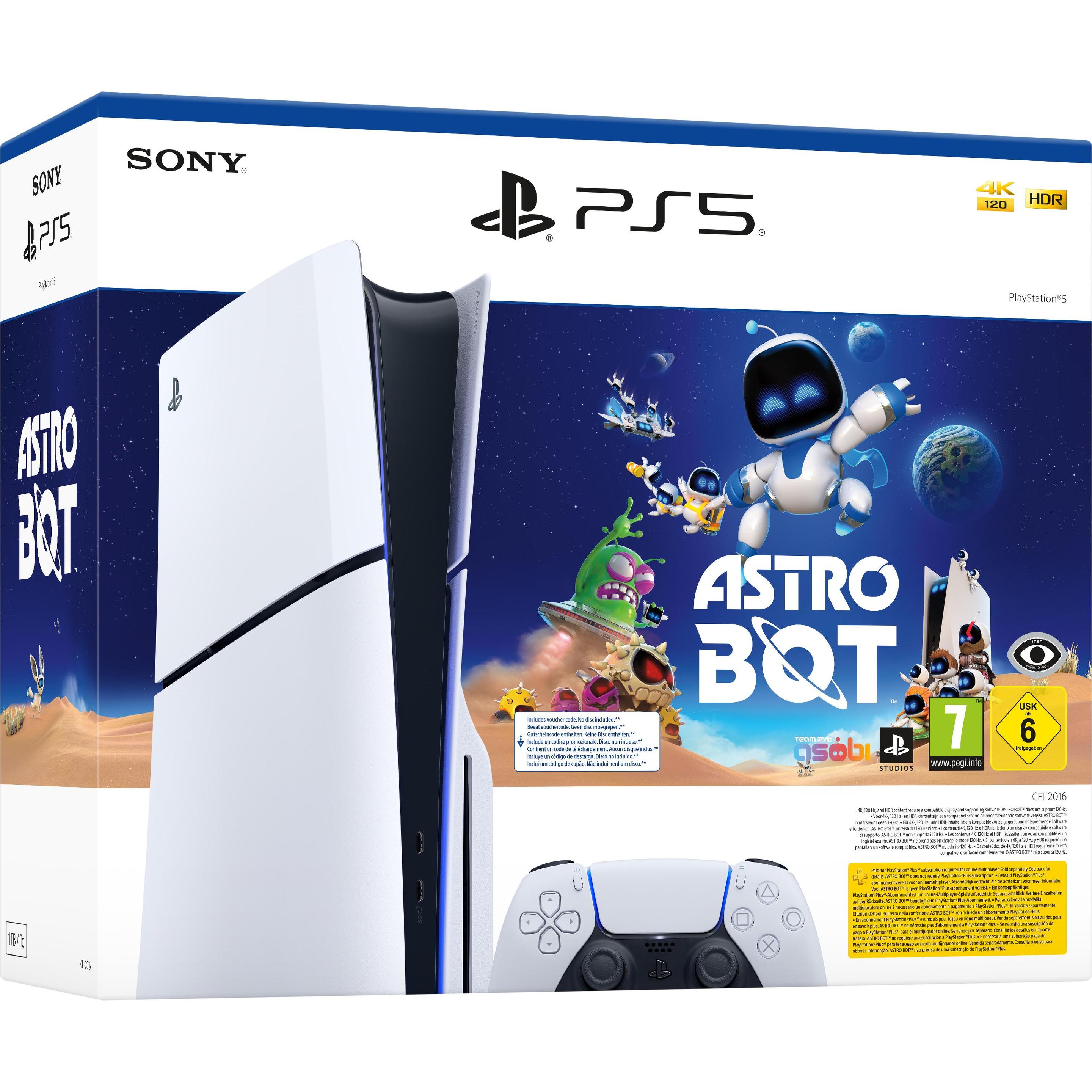 Sony PlayStation 5 Disc inkl. Astro Bot, Spielkonsole, Weiss, Schwarz