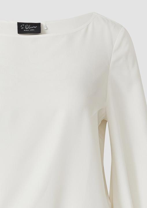 Immagine prodotto s.Oliver Bluse Modalmix-Bluse mit U-Boot-Ausschnitt und Gummibündchen (46)