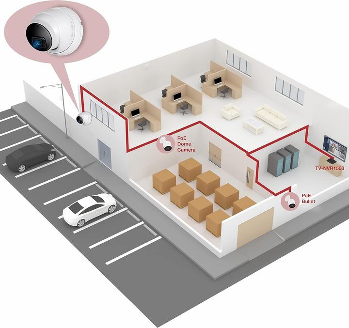 Produktbild Trendnet TV-IP1515PI 5MP Dome Indoor / Outdoor PoE Day/Night (2592 x 1920 Pixels)