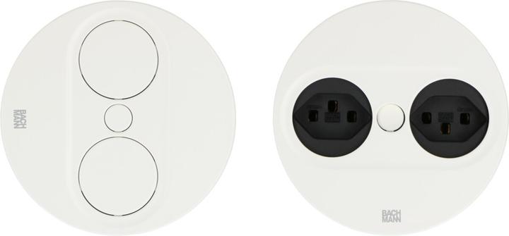 Actual product image Bachmann Einbausteckd. TWIST rund Weiss 2xCH