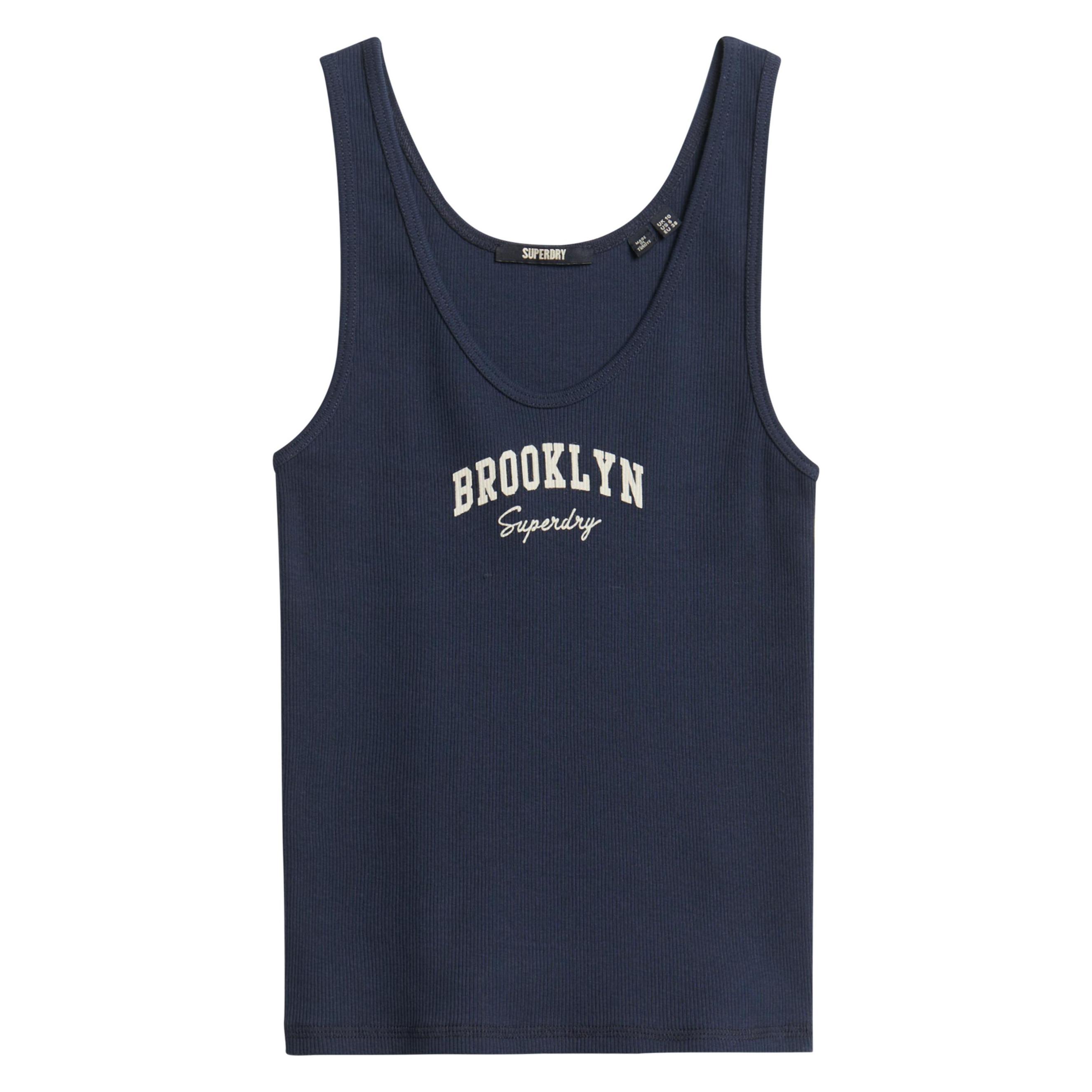 Superdry, Damen, Shirts, Athletic Essentials Tanktop Mit Grafik, Blau, (Xl)