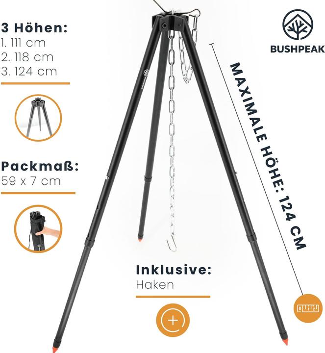 Actual product image Bushpeak Tripod aluminium compact