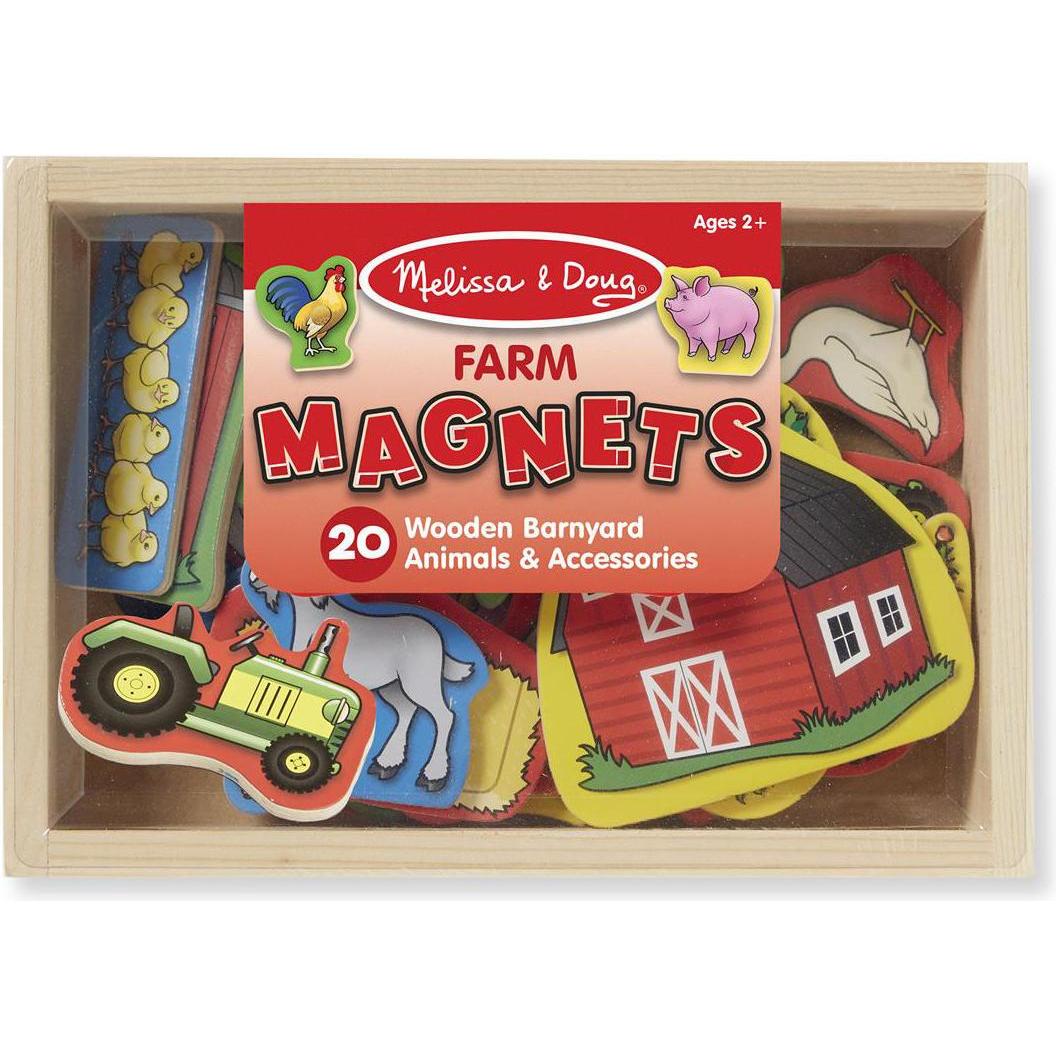 Melissa & Doug, Magneti, Wooden Farm Magnets