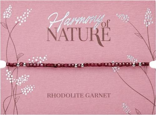 Produktbild HCA Armband - "Harmony of nature" - Rhodolith Granat - Edelstahl (17 cm, Rhodolith Granat)
