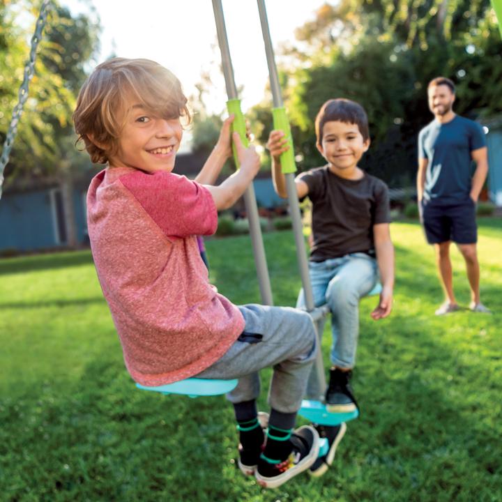 Actual product image Intex Four Feature Swing Set (Color) Measurement: 467cmX254cmX211cm, Item Number 44130