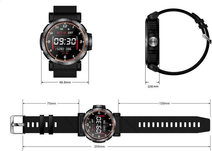 Actual product image Monkeylectric Full-Screen Touch Smart Watch with Heart Rate Monitor and IP68 Waterproof