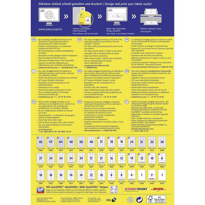 Produktbild Avery Universal-Etiketten