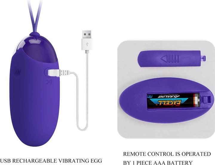 Actual product image Pretty Love Berger Youth Hurt Egg Remote Control Violet