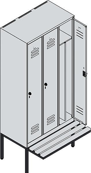 Actual product image C+P Locker Classic PLUS bench seat (90 cm, 212 cm)