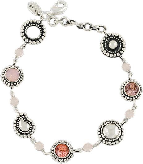 Produktbild Steinkult Armband mit Kristallsteinen "Sheila" (21 cm, Messing versilbert, Kristall)