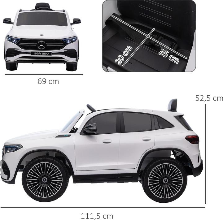 Image du produit Swisshandel24 Kinder Elektroauto, MP3-Player, für 3-8 Jahre (12 V)