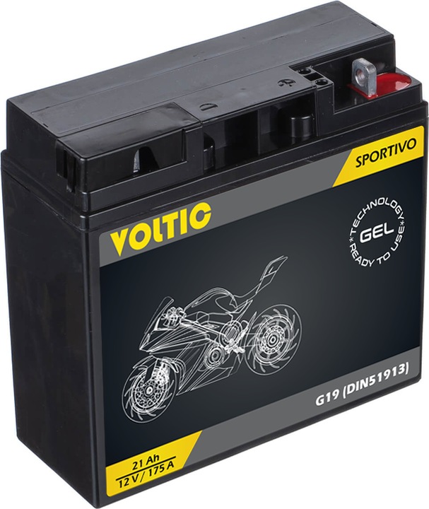 Produktbild Voltic Sportivo GEL G19 Motorradbatterie (DIN 51913) (12 V, 19 Ah, 175 A)