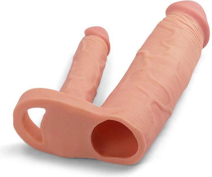 Produktbild Lovetoy Love Toy - Pleasure X Tender Double Penis Sleeve + 5 cm -