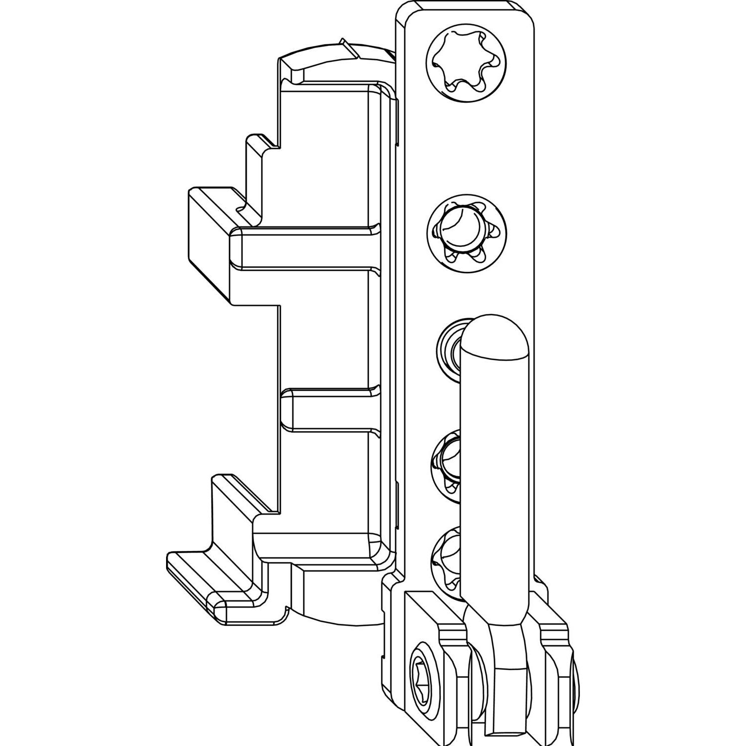Maco, Türbeschlag + Scharnier, Ecklager DT130 12/20 mm 130 kg silber links (54727)