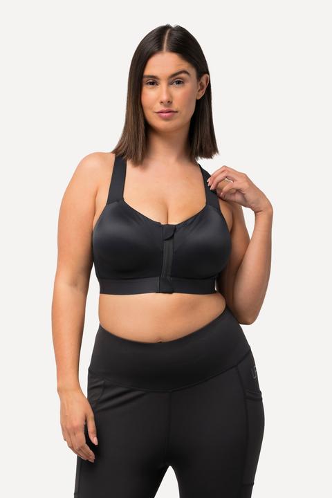 Produktbild Ulla Popken Sport-BH, ohne Bügel, Zipper, gekreuzte Träger (85 B)
