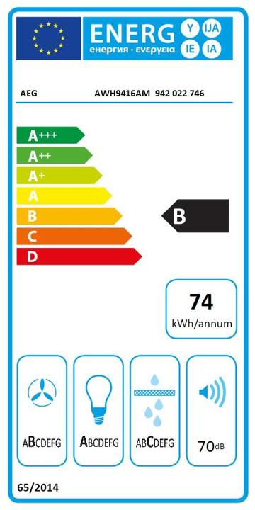Energy Label AEG AWH9416AM (Island canopy)