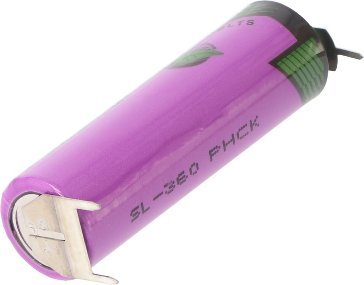 Produktbild Tadiran Lithium Batterie SL-360/PT mit Lötfahnen mit 3er Print Kontakten (1 Stk., AA, 2300 mAh)