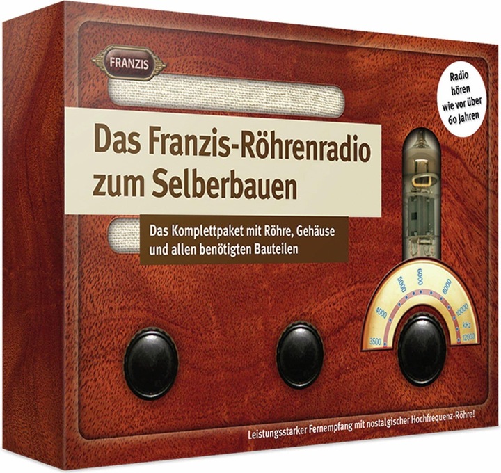 Actual product image Franzis The tube radio to build yourself