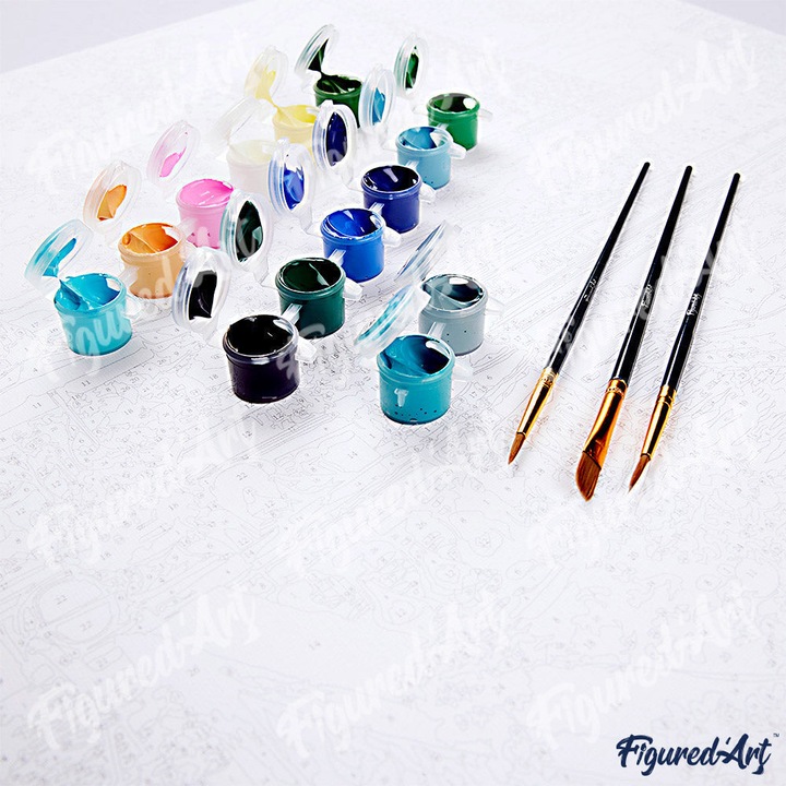Actual product image Figured'Art Paint by Numbers - Don't mess with this Cat