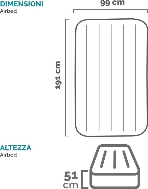 Image du produit Intex Twin Comfort Elevated Airbed (99 x 191 cm)