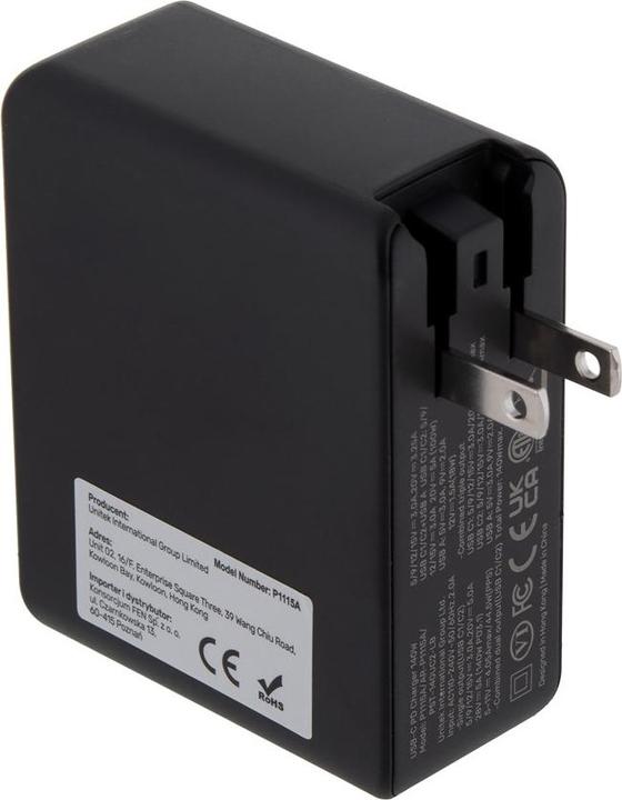 Actual product image Unitek ŁADOWARKA GAN 2X USB-C USB-A 140W (140 W)