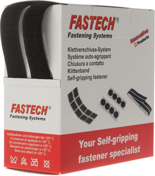 Produktbild Fastech Box 5m Klettband 20mm, schwarz (20 mm)