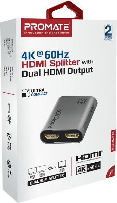 Actual product image ProMate MediaSplit-C2 4K HDMI Splitter