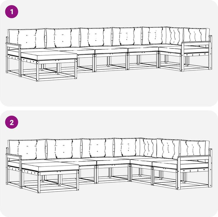 Produktbild vidaXL Outdoor-Sofa