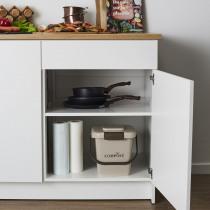Je Cherche Une Idee secchio forato e coperchio della compostiera