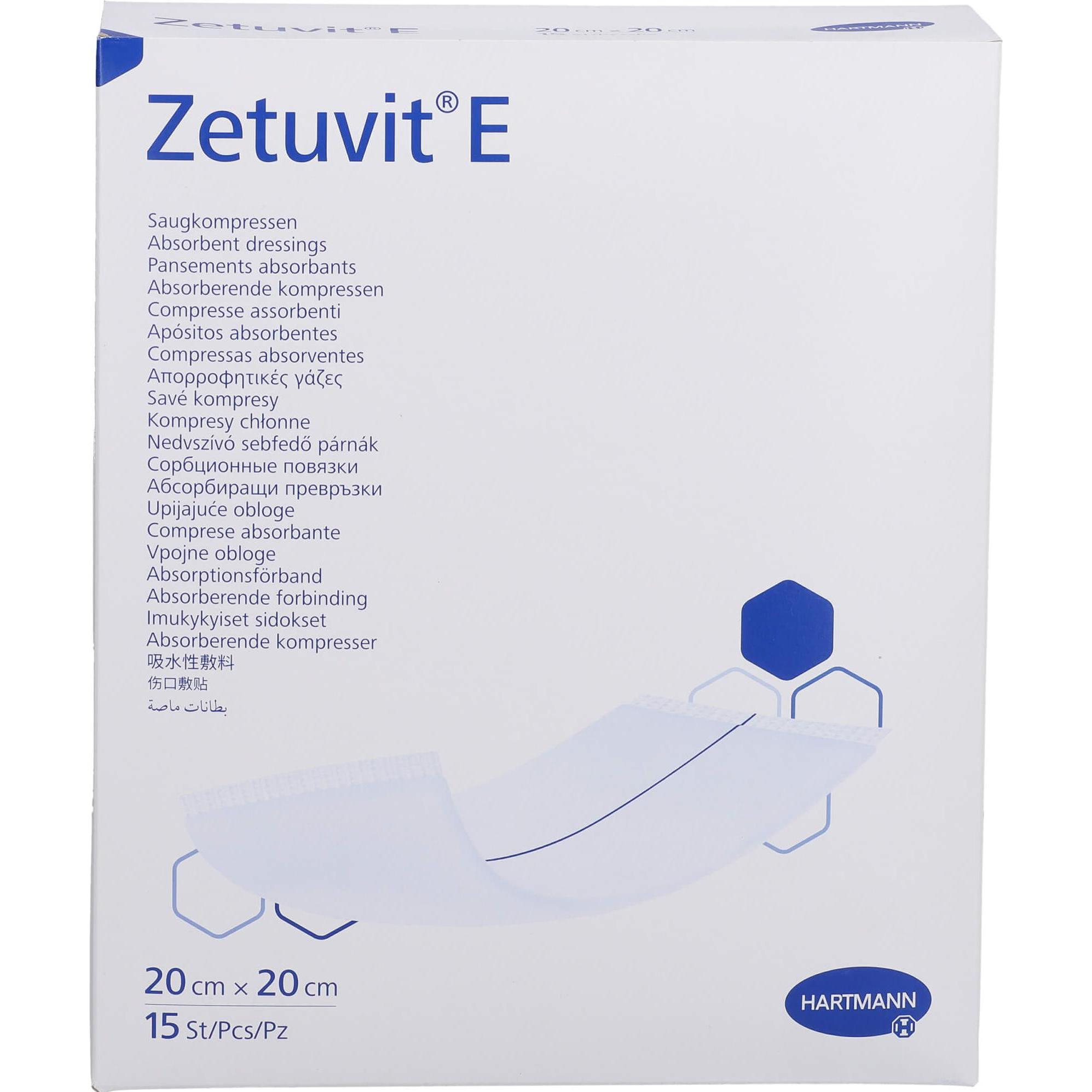 Hartmann, Verbandsmaterial, Zetuvit E Saugkom St 20x20, 15 St KOM