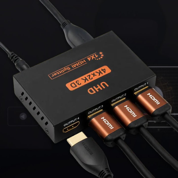 Produktbild Hermex HDMI Splitter HDMI-Splitter-Box HDMI Verteiler HDMI-Signal-Splitter