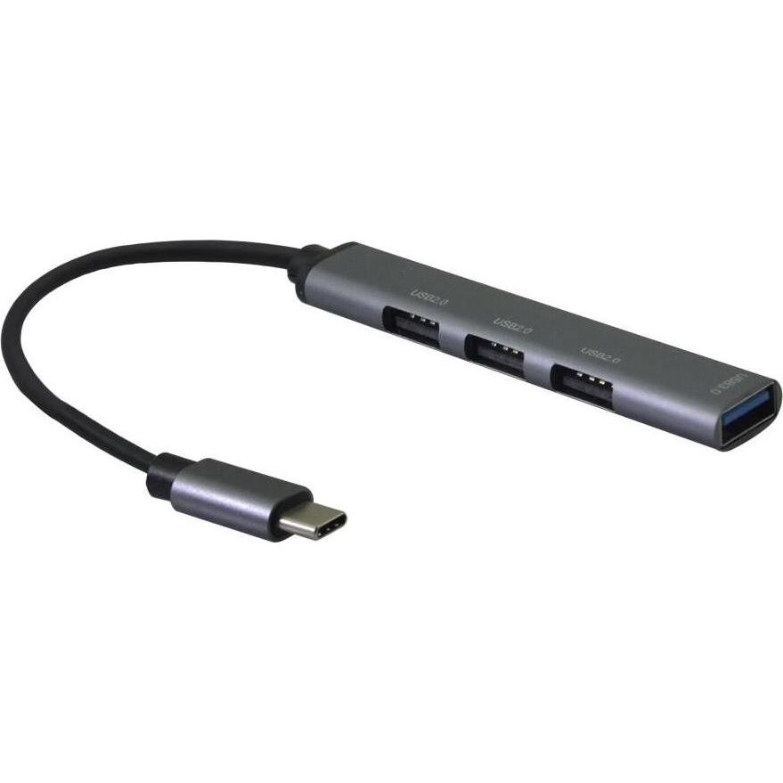 Helos Hub (USB-C, 4 Ports), Dockingstation + USB Hub, Grau